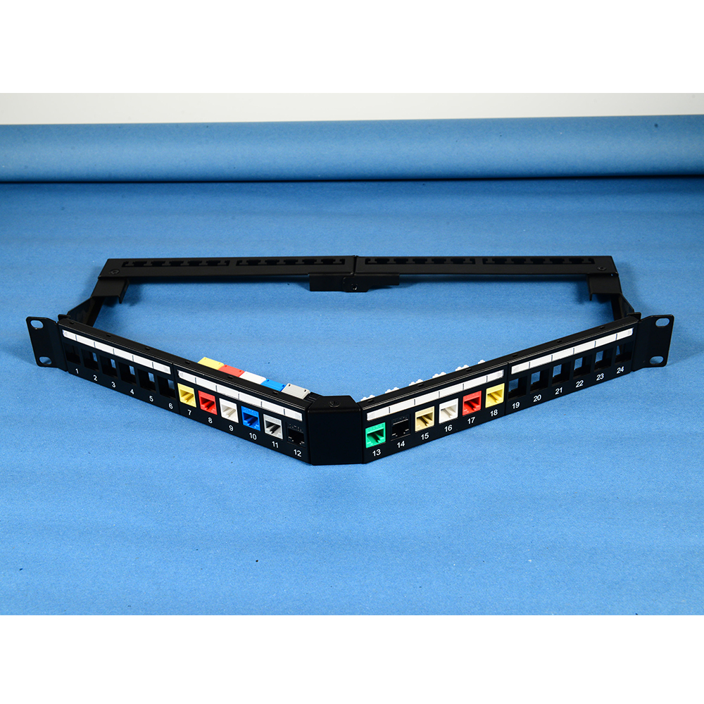  1U 24 Port UTP Panel Patch Kosong Miring