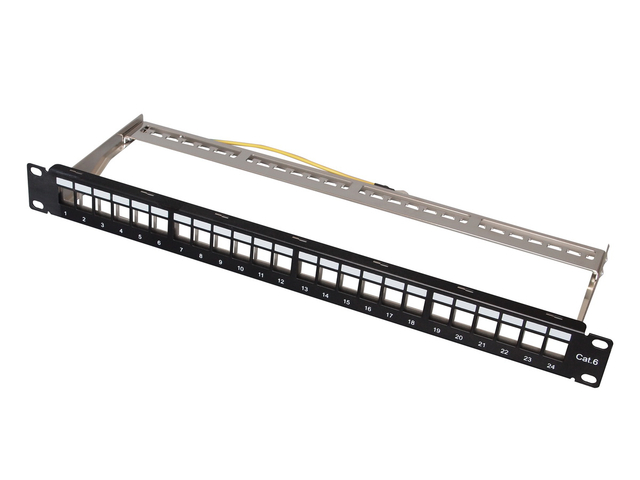 1U 24Port ftp ကွက်လပ် patch panel