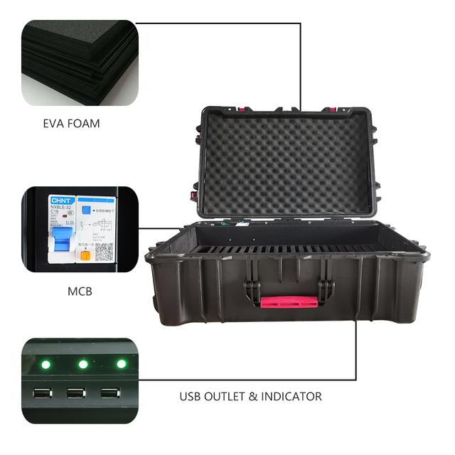 Suitcase Muirearú Ábhar PP 20 Bealach do Chromebooks